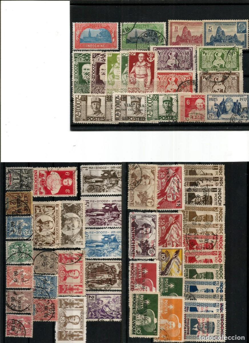 Sellos: 73 SELLOS MUY VALIOSOS DE INDOCHINA - VARIOS SOBRECARGA VIET NAM - ALTO VALOR