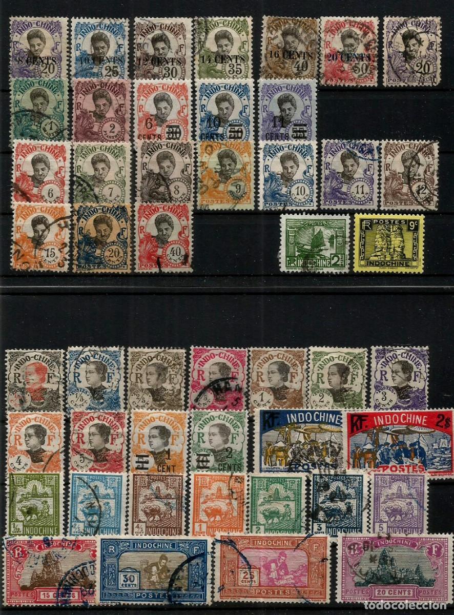 Briefmarken: INDOCHINA - 48 SELLOS MUY VALIOSOS - SERIES - BUEN VALOR