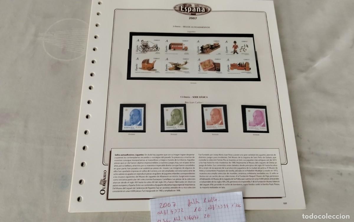 Sellos: COLECCION DE SELLOS A&Ntilde;O 2007 MONTADA EN HOJAS OLEGARIO , FILOSTUCHES NEGROS , VER DESCRIPCION