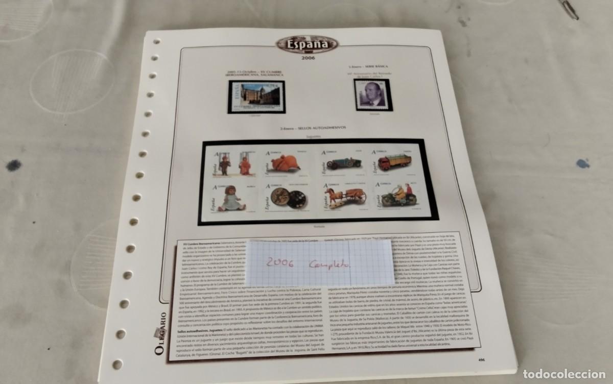 Sellos: COLECCION DE SELLOS A&Ntilde;O 2006 COMPLETA MONTADA EN HOJAS OLEGARIO , FILOSTUCHES NEGROS ALTO VALOR