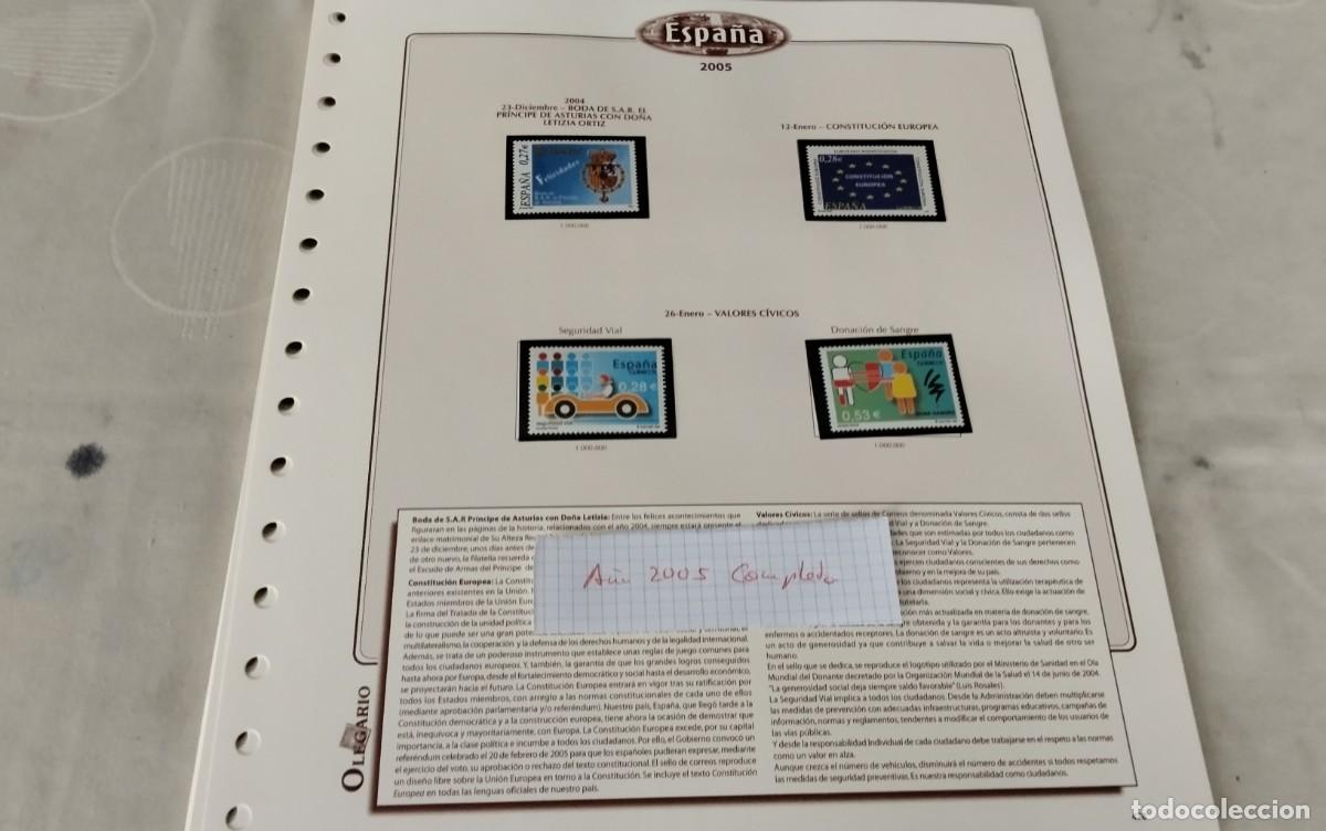 Sellos: COLECCION DE SELLOS A&Ntilde;O 2005 COMPLETA MONTADA EN HOJAS OLEGARIO , FILOSTUCHES NEGROS ALTO VALOR