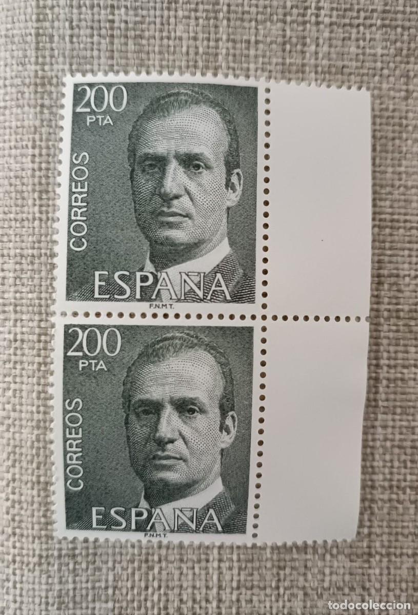 Sellos: Bloque 2 Sellos Rey Juan Carlos I. (200 Pesetas) 1981