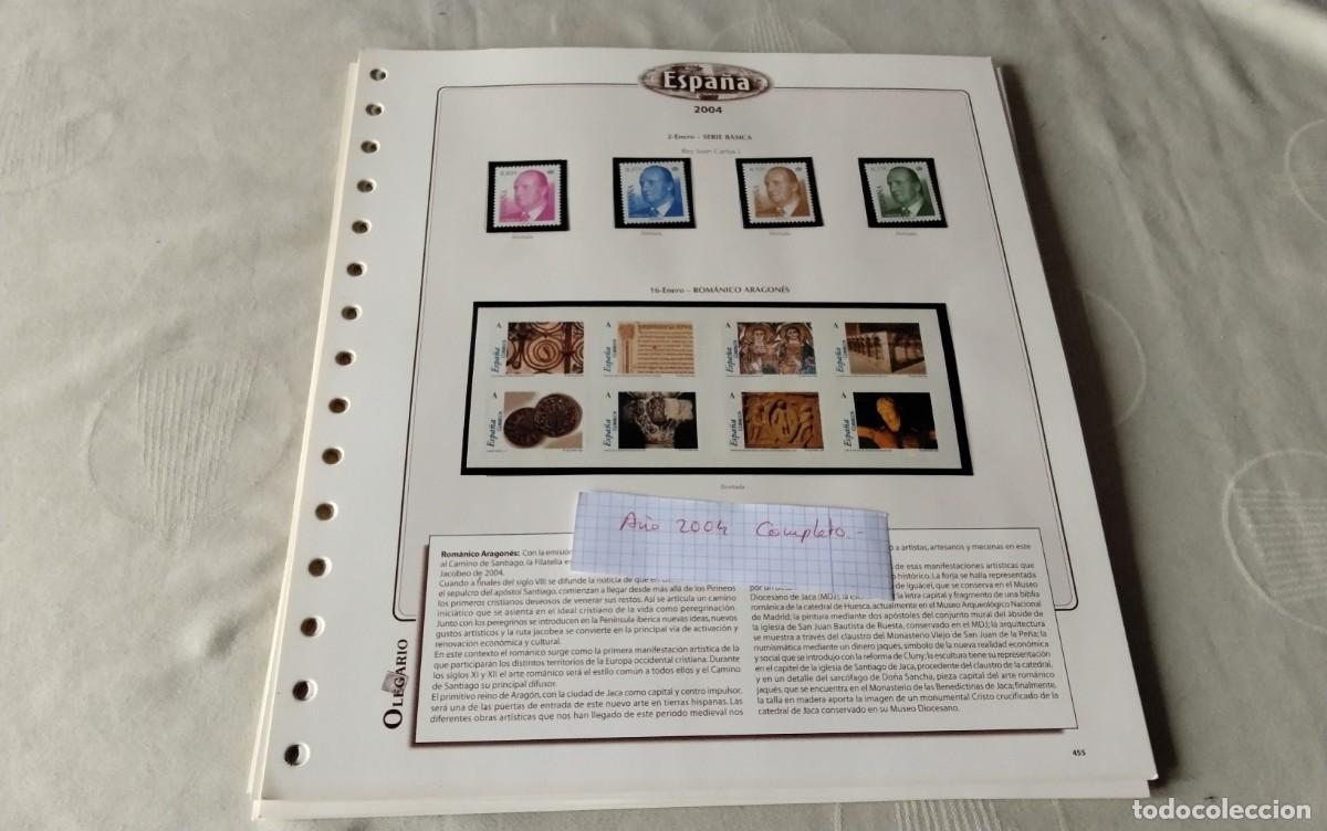 Sellos: COLECCION DE SELLOS A&Ntilde;O 2004 COMPLETA MONTADA EN HOJAS OLEGARIO ,FILOSTUCHES NEGROS