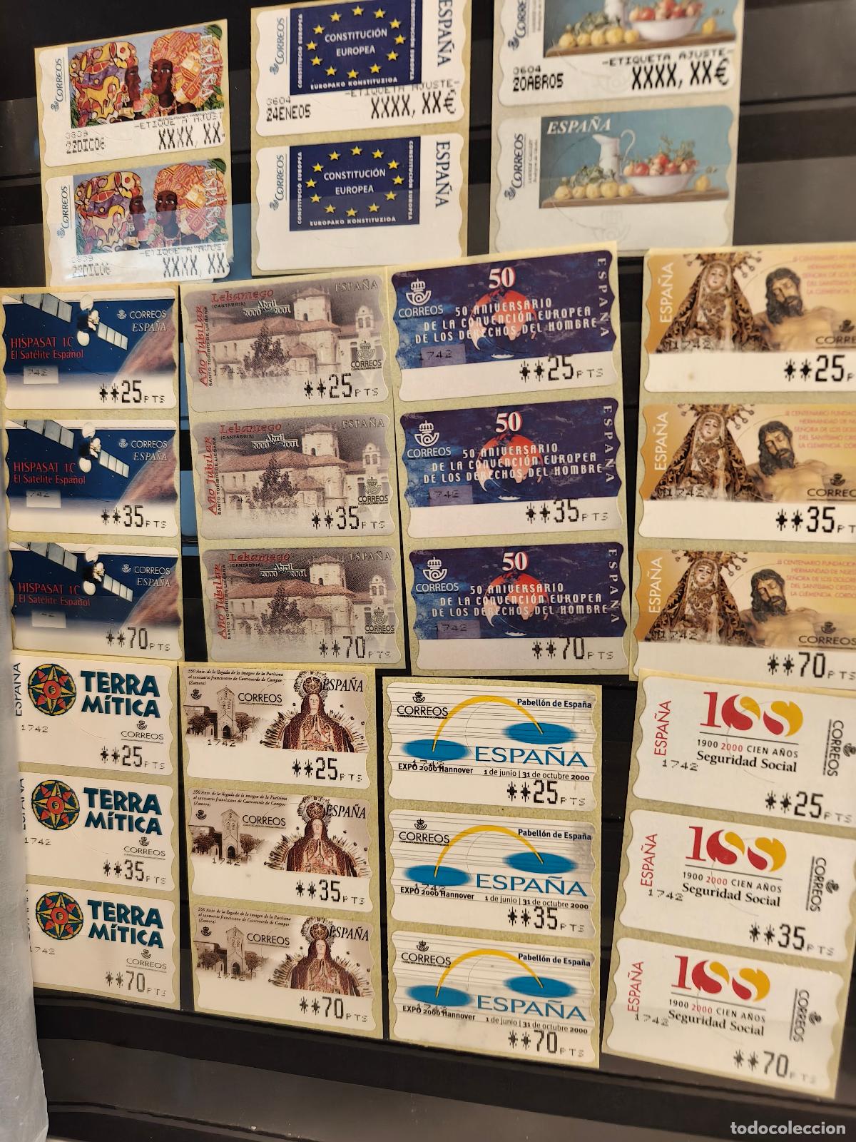Sellos: Espa&ntilde;a lote sellos Etiquetas Postales Resto Colecci&oacute;n sellos nuevos *** Muy escaso