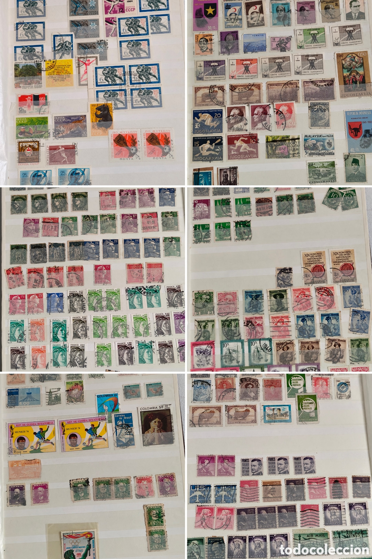 Sellos: Lote sellos resto coleccion sellos Francia ,Alemania ,Rusia , etc sellos usados