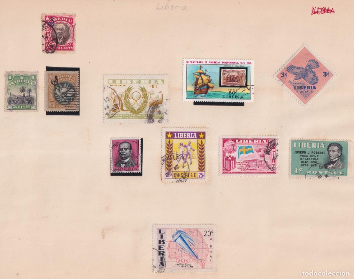 Sellos: LOTE DE 27 SELLOS USADOS DE LIBERIA - ISLANDIA - NUEVA GUINEA - NACIONES UNIDAS - FOTOS ADIC.