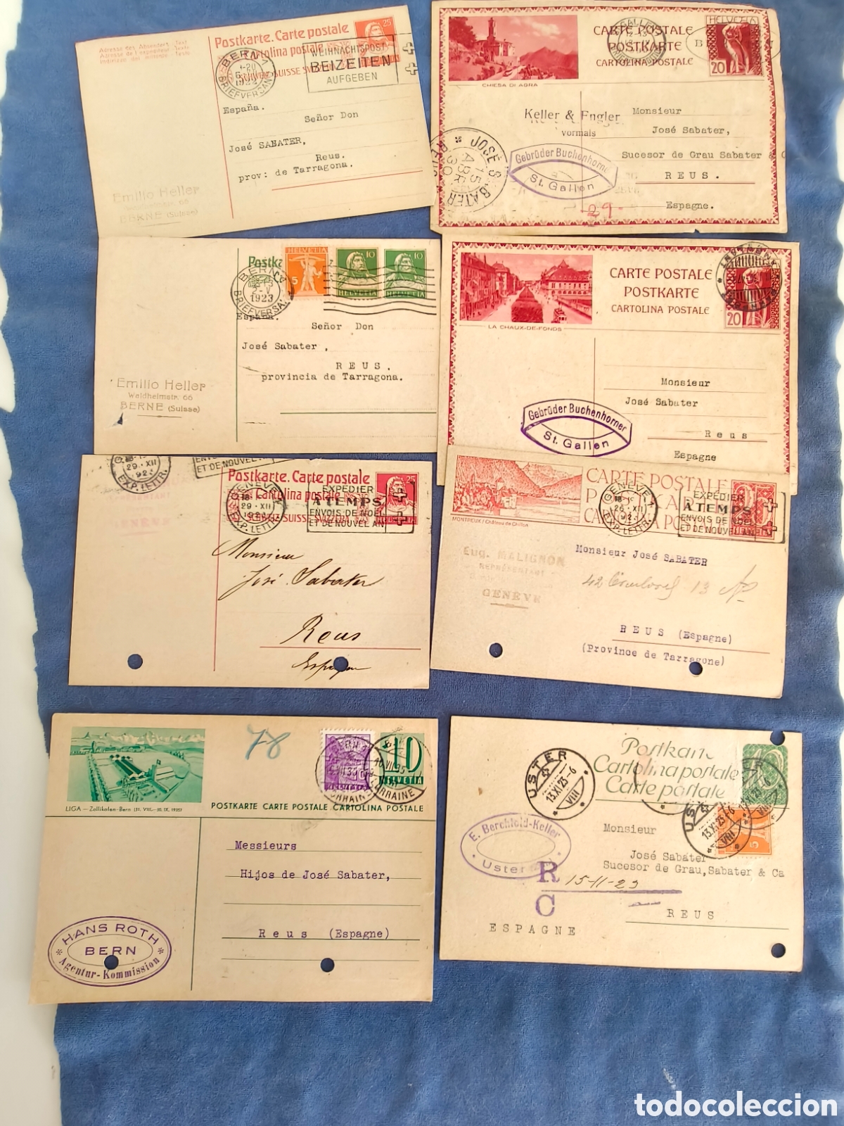 Sellos: Suiza lote sellos sobres enteros Postales muy antiguos sellos usados