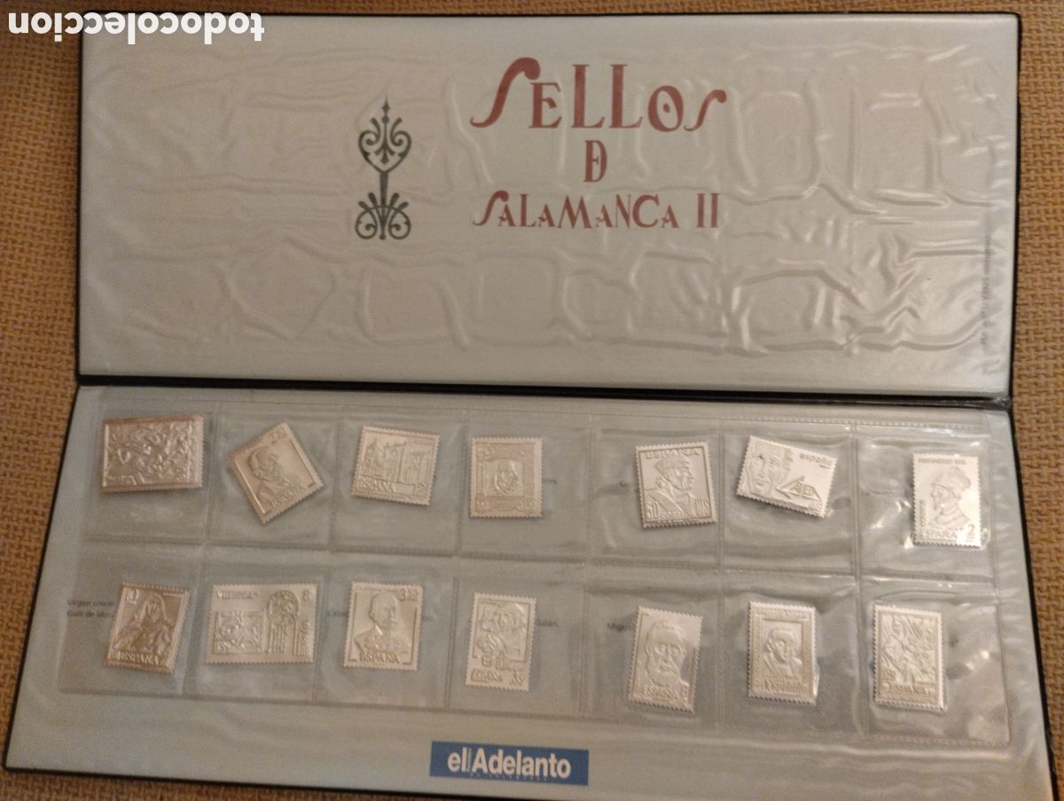 Sellos: Estuche de sellos de Salamanca Plata 1a Ley