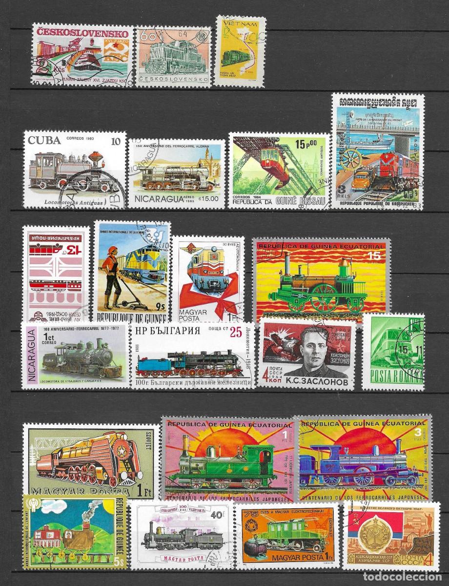 Sellos: LOCOMOTOTAS Y FERROCARRILES- USADOS VARIOS PAISES