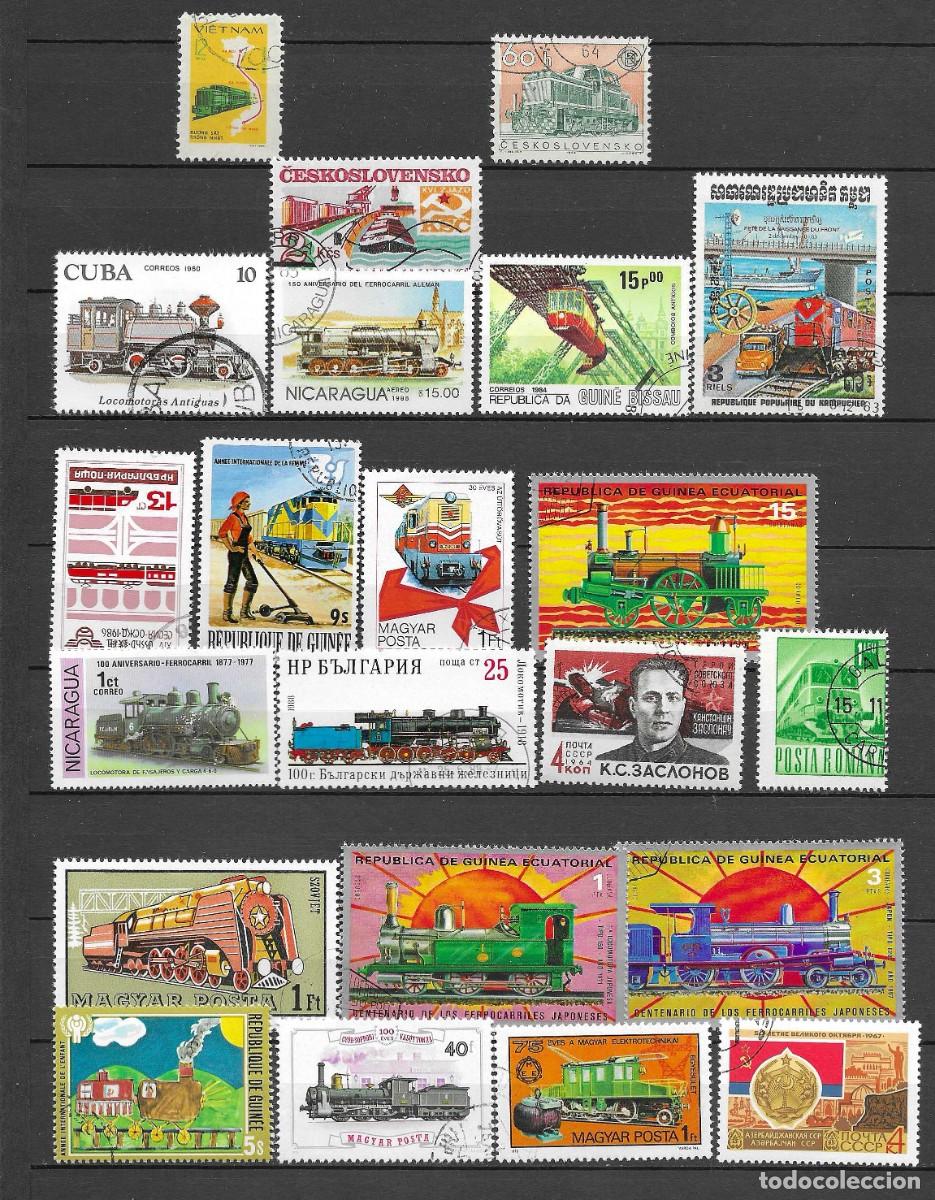 Sellos: LOCOMOTOTAS Y FERROCARRILES- USADOS VARIOS PAISES