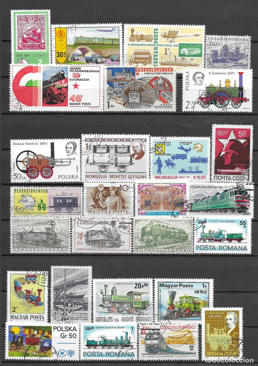 Sellos: LOCOMOTOTAS Y FERROCARRILES- USADOS VARIOS PAISES
