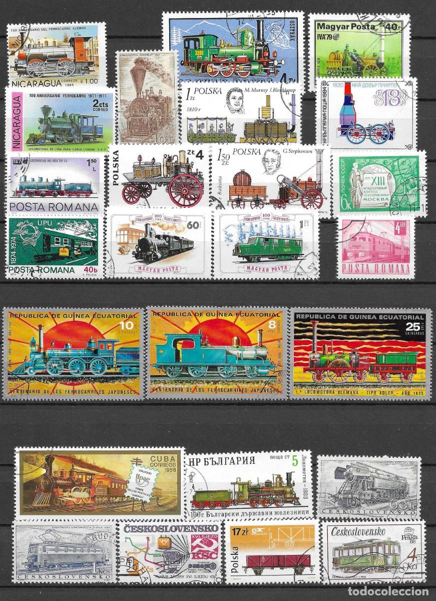 Sellos: LOCOMOTOTAS Y FERROCARRILES- USADOS VARIOS PAISES