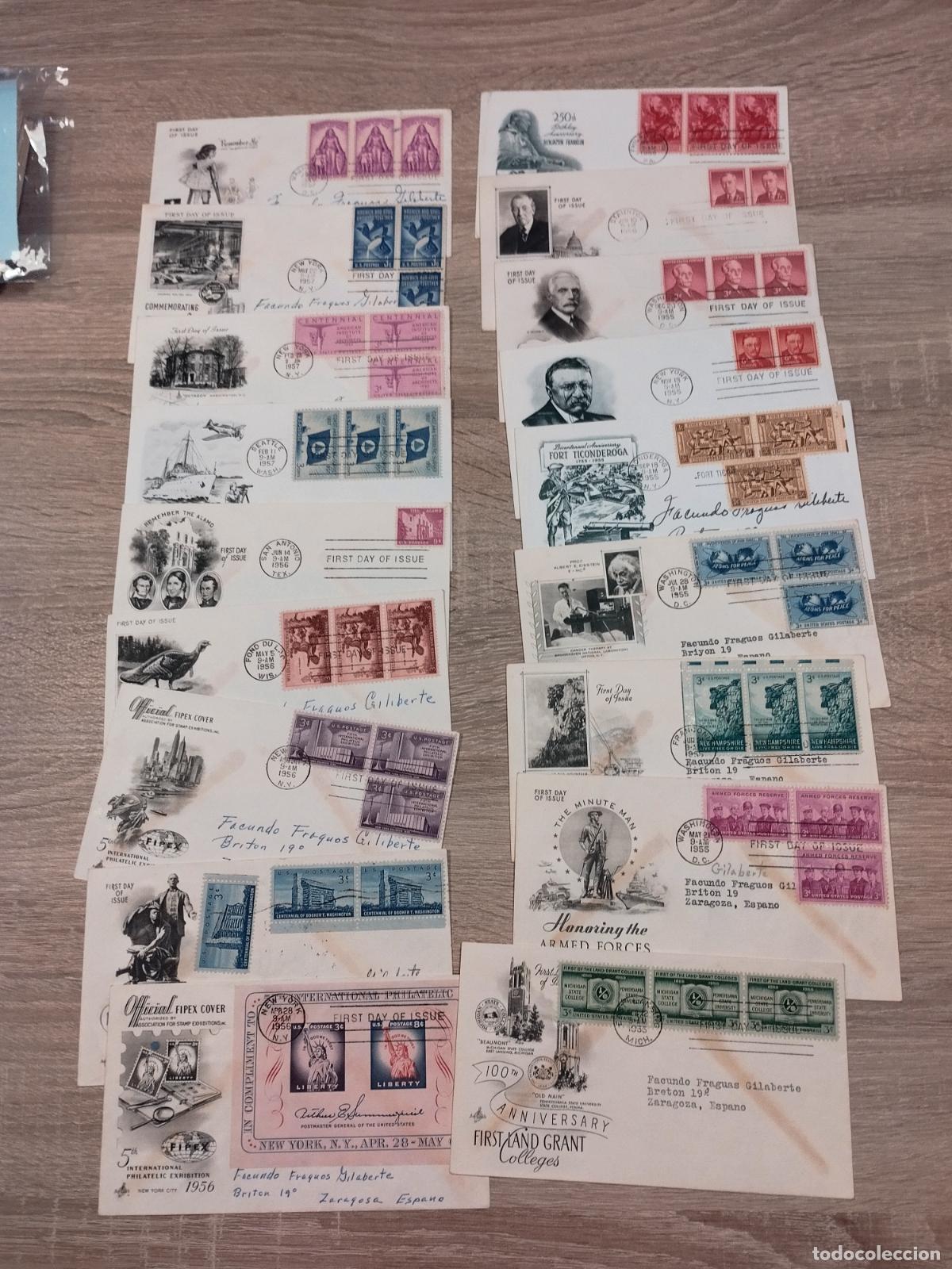 Selos: DAR 78 - CONJUNTO DE 58 SOBRES DE PRIMER DIA Y CIRCULADOS DE EEUU. VER FOTOS