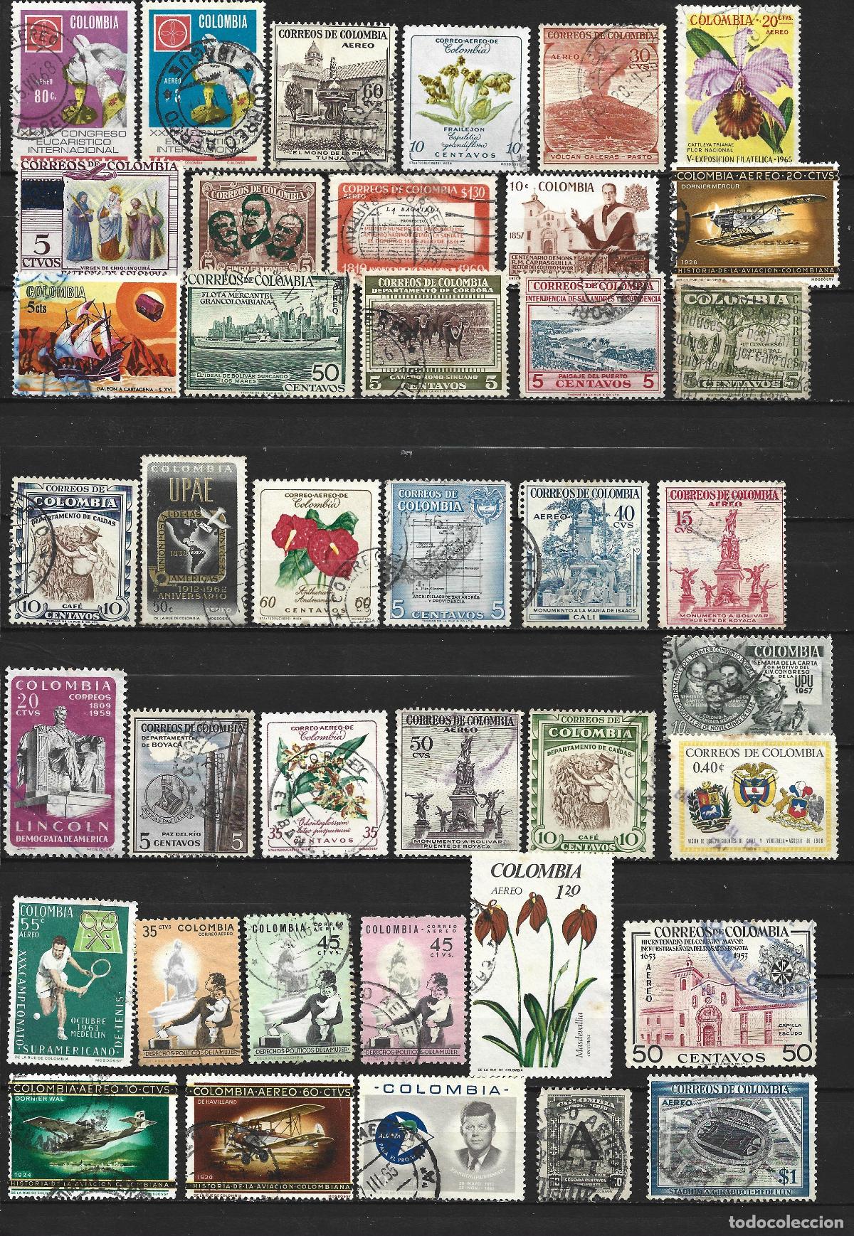 Stamps: COLOMBIA CONJUNTO DE SELLOS USADOS