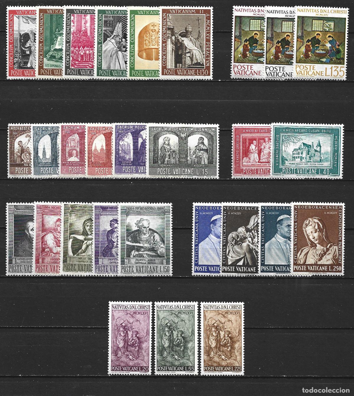 Sellos: VATICANO 1964-1966 CONJUNTO DE 7 SERIES COMPLETAS ** NUEVAS SIN FIJASELLOS