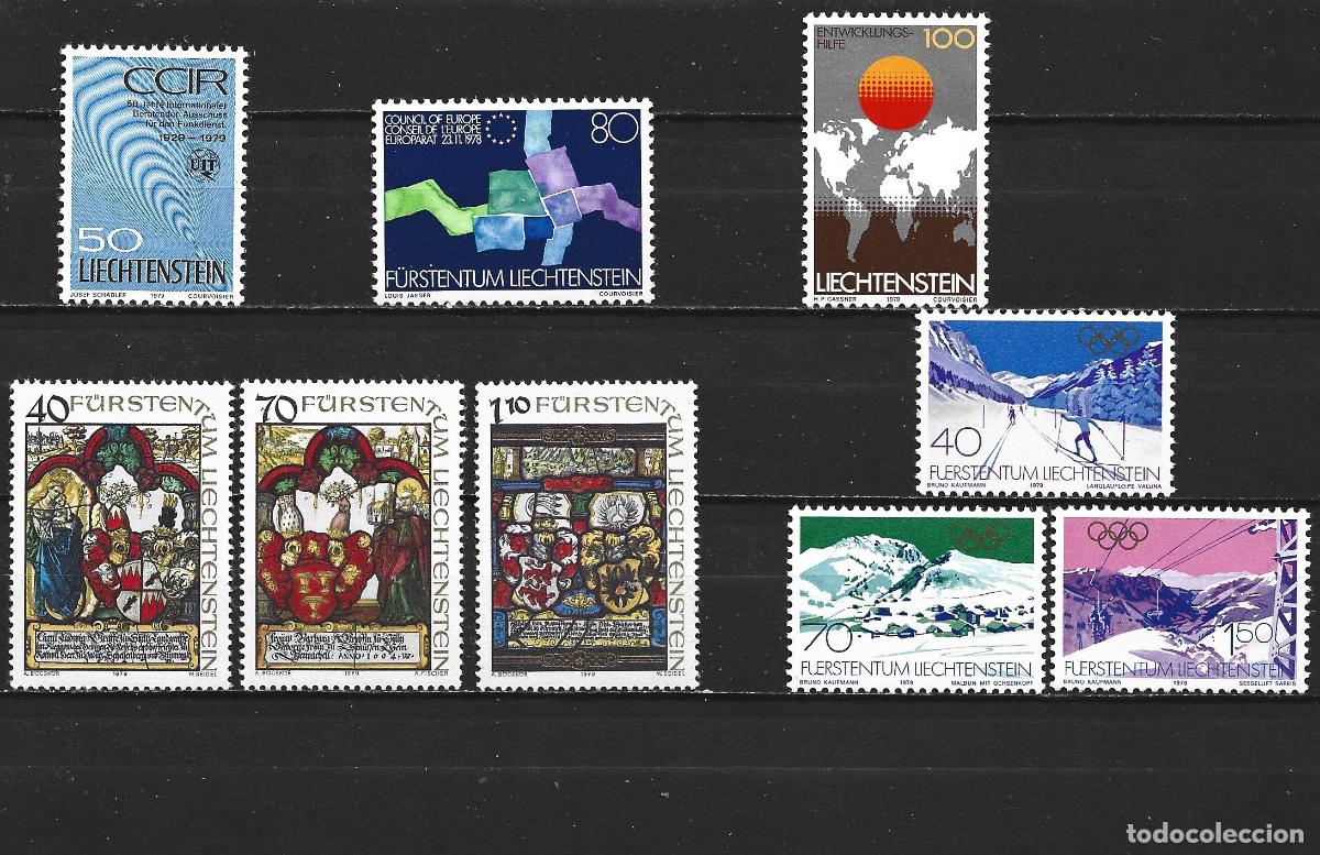 Sellos: LIECHTENSTEIN 1979 CONJUNTO DE 5 SERIES COMPLETAS NUEVAS SIN FIJASELLOS