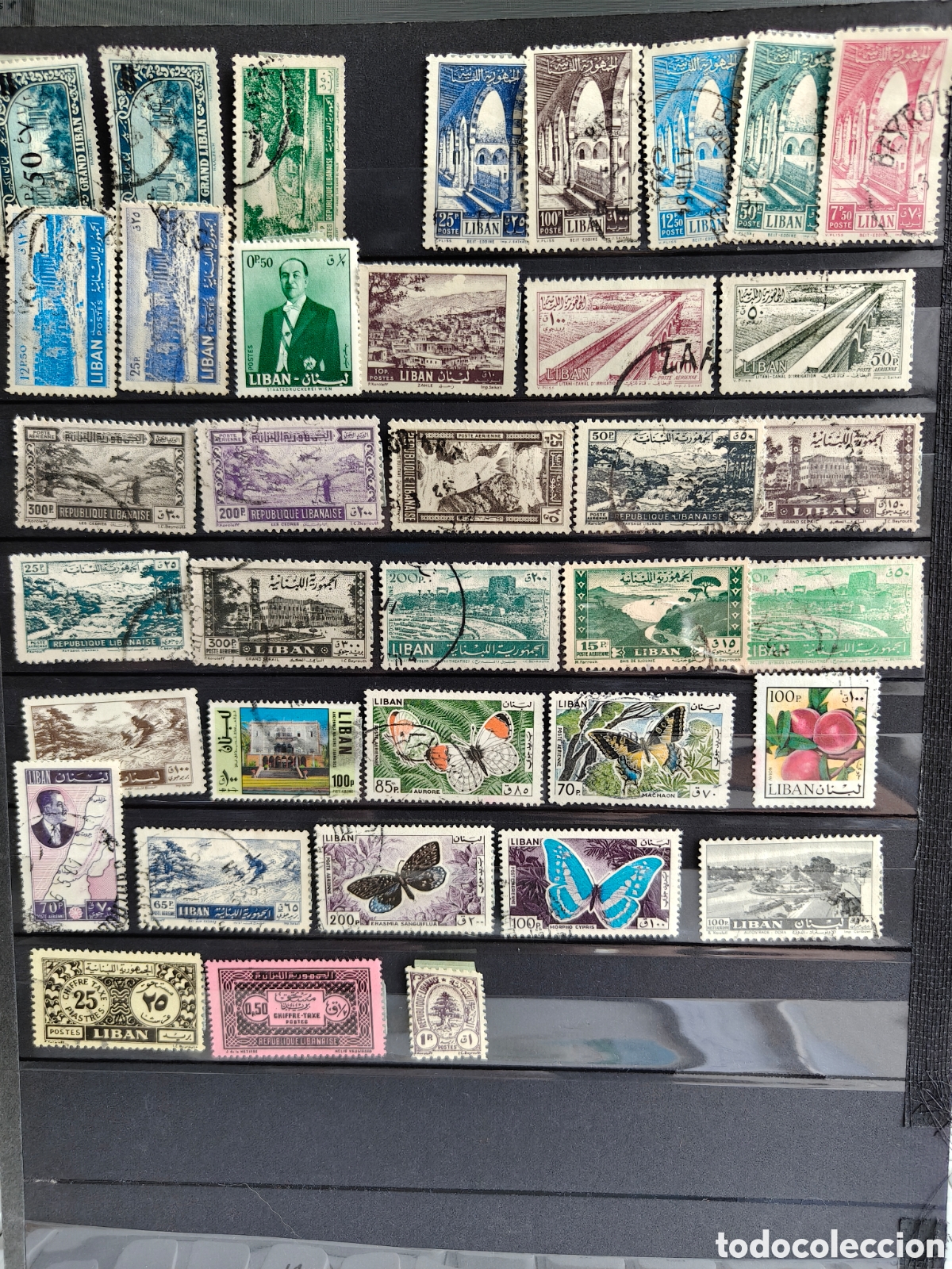 Selos: Libano sellos a&ntilde;os 50s 60s lote sellos usados