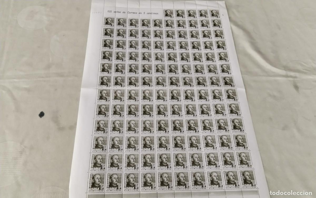 Sellos: PLIEGO DE 125 SELLOS DE FRANCO EDIFIL 1020 COMPLETO