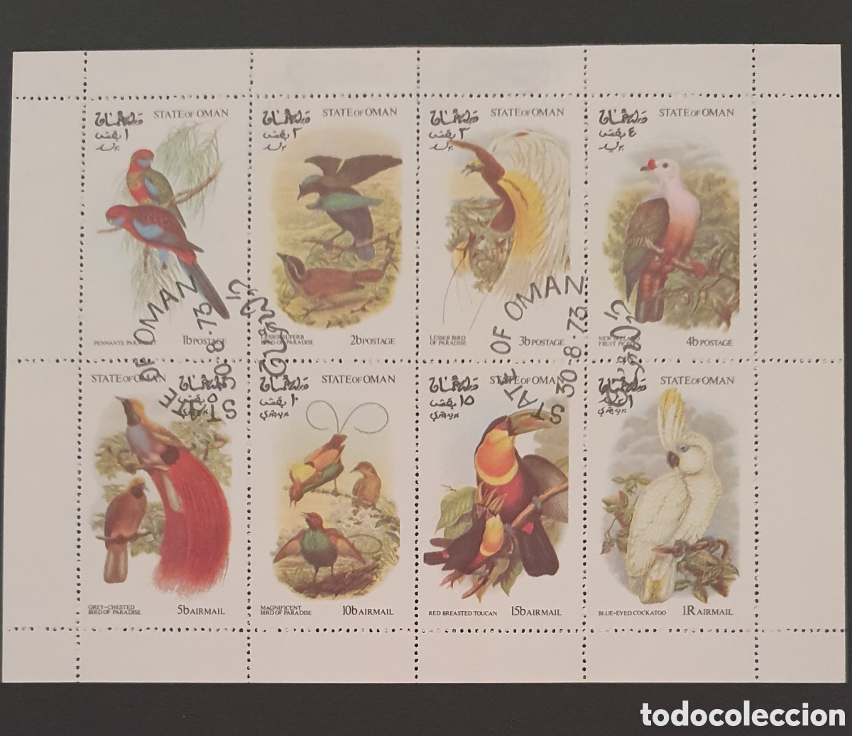 Stamps: Hoja bloque P&aacute;jaros muy bonita