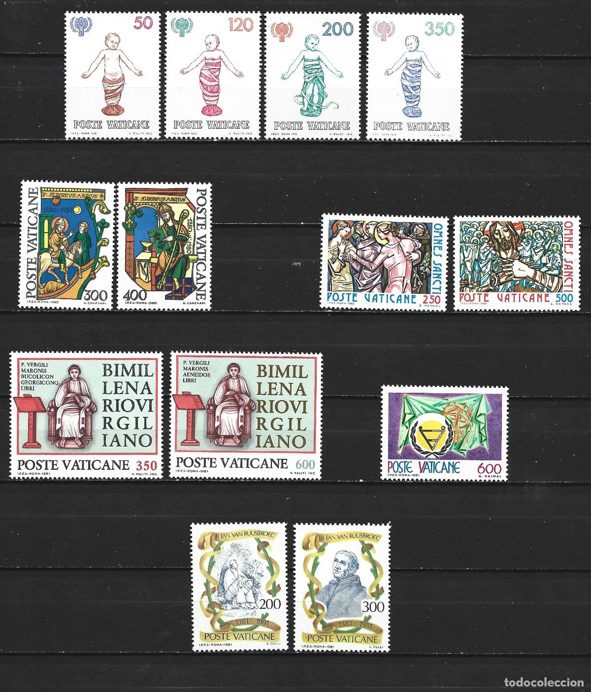 Timbres: VATICANO 1979-1981 CONJUNTO DE 6 SERIES ** NUEVAS SIN FIJASELLOS VALOR CAT. 9 EUROS
