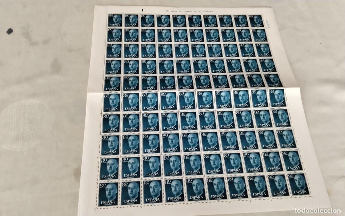 Sellos: PLIEGO COMPLETO DE 100 SELLOS SERIE BASICA DE FRANCO VALOR 80 CTS