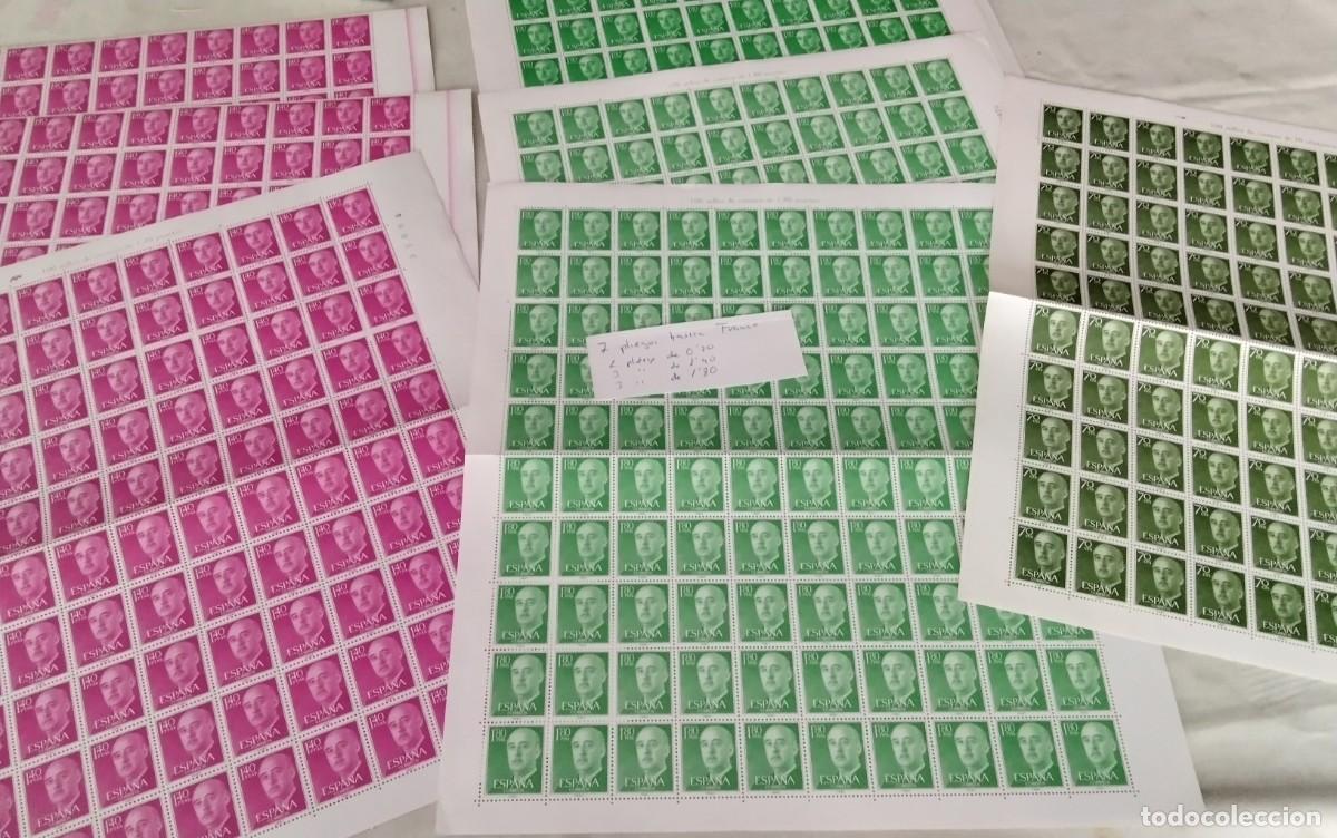 Francobolli: SIETE PLIEGOS COMPLETOS SERIE BASICA DE FRANCO VALORES 1 DE 0,70 , 3DE 1,40 PTS Y 3 DE 1,80 PTS