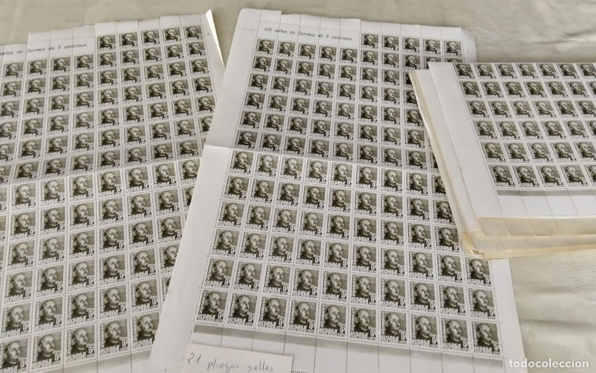 Timbres: LOTE DE 21 PLIEGOS DE SELLOS COMPLETOS DE FRANCO VALOR 0,15 CTS EDIFIL 1020 1948-54 GENERAL FRANCO