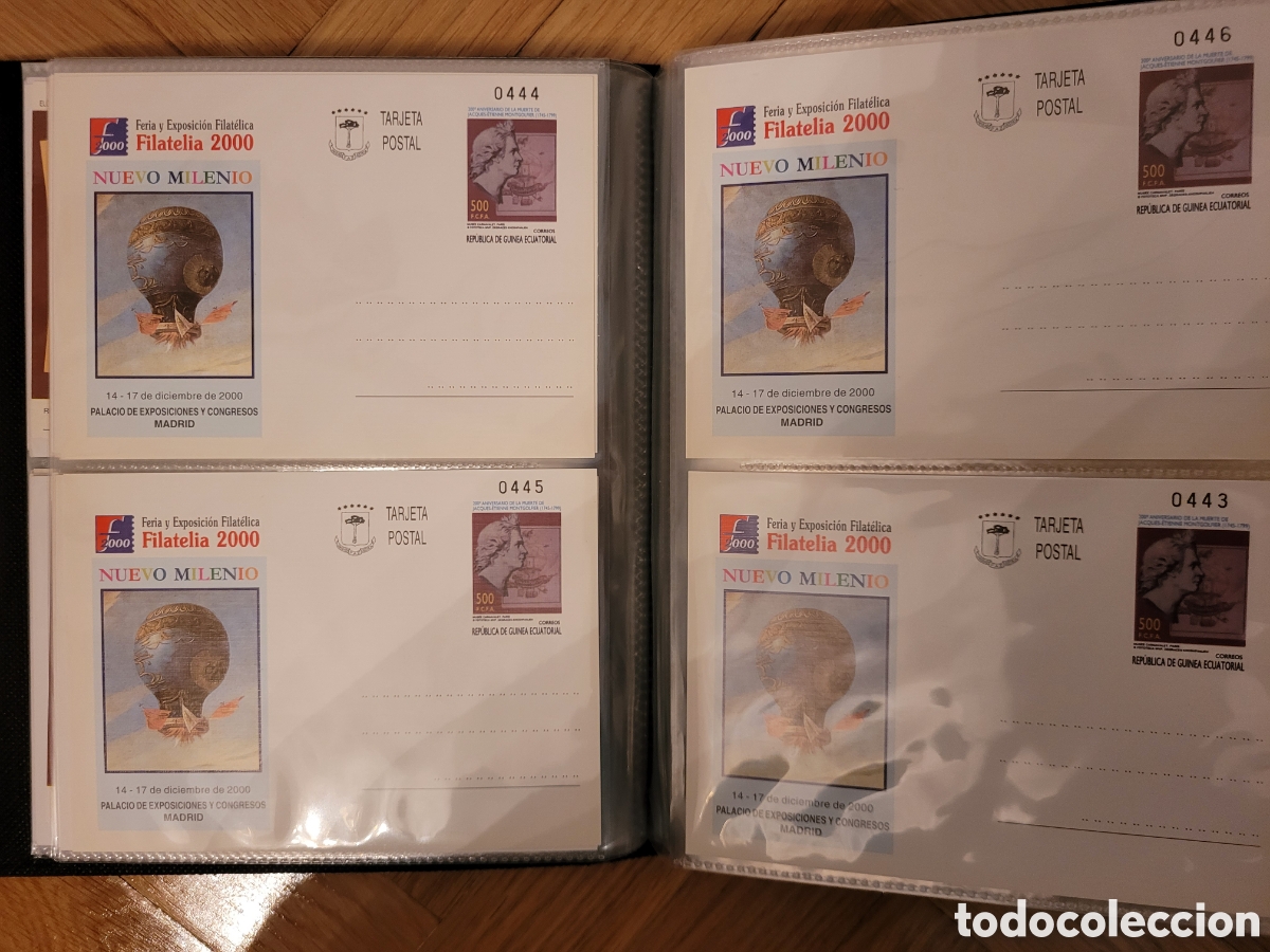 Francobolli: &Aacute;lbum con 40 tarjetas entero postales de Guinea Ecuatorial