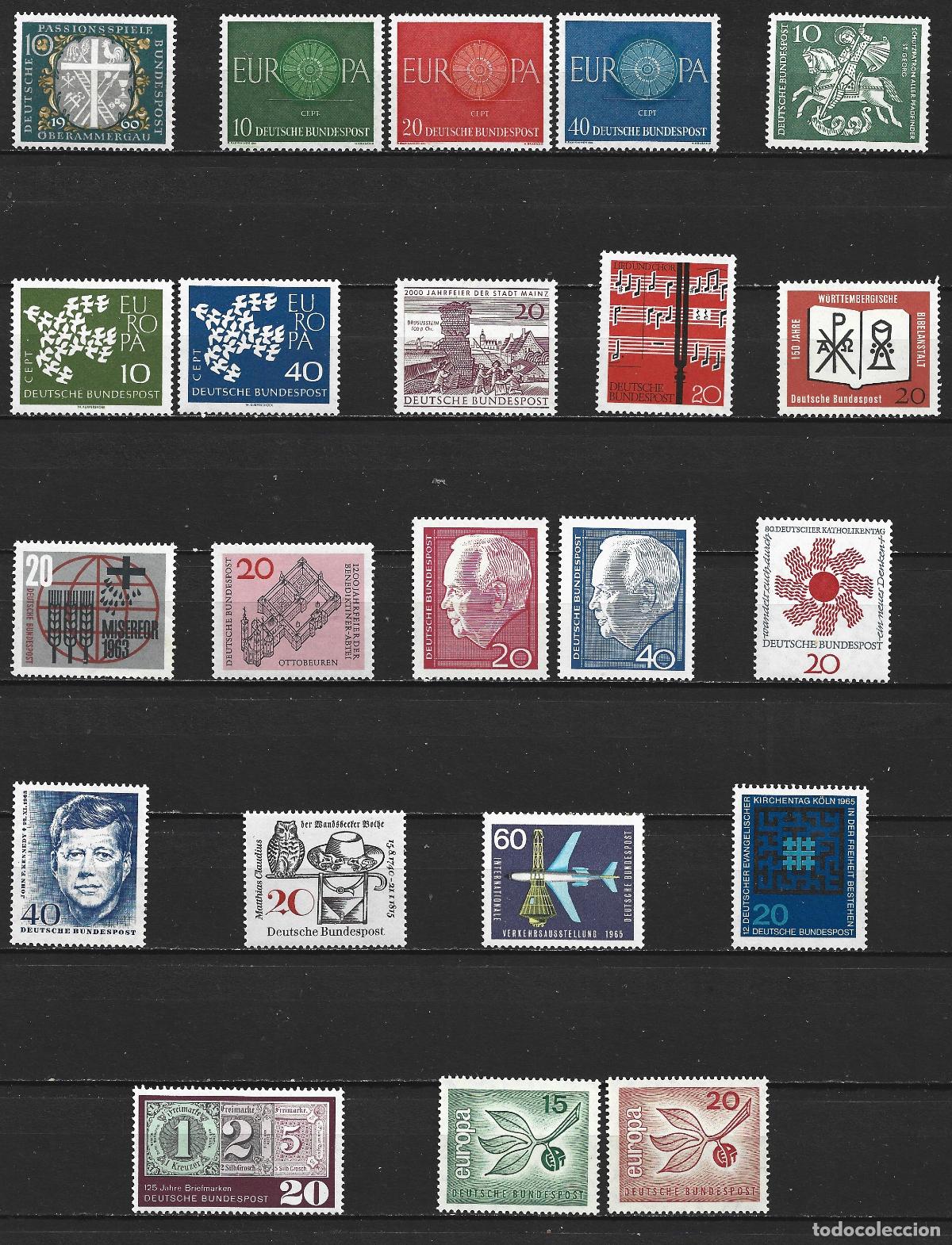 Sellos: ALEMANIA FEDERAL 1960-1965 CONJUNTO DE SERIES COMPLETAS NUEVAS SIN FIJASELLOS
