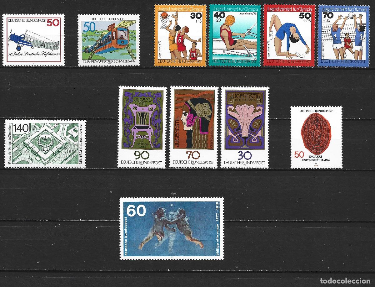 Sellos: ALEMANIA FEDERAL 1976-1977 CONJUNTO DE SERIES COMPLETAS NUEVAS SIN FIJASELLOS