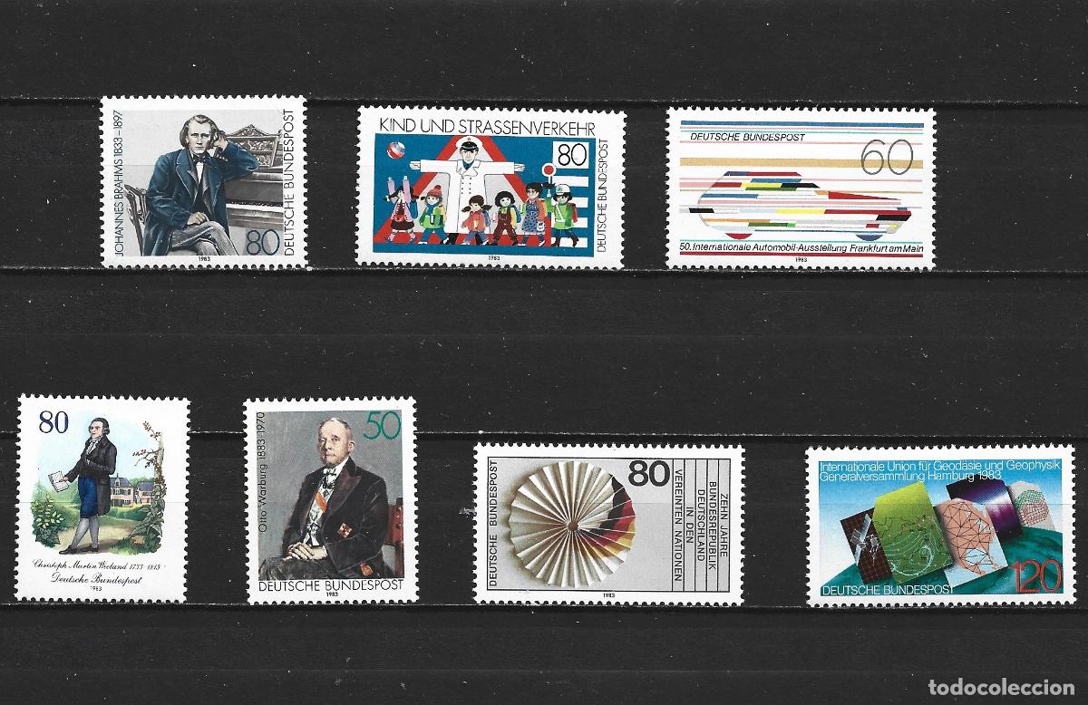 Sellos: ALEMANIA FEDERAL 1983 CONJUNTO DE SERIES COMPLETAS SIN FIJASELLOS VALOR CAT. 14,60 EUROS