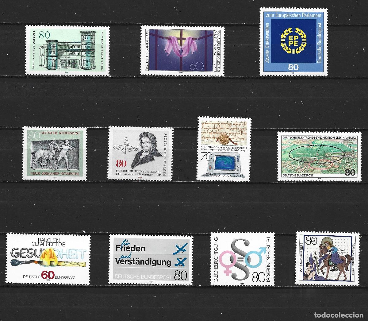 Sellos: ALEMANIA FEDERAL 1984 CONJUNTO DE SERIES COMPLETAS SIN FIJASELLOS VALOR CAT. 23,80 EUROS