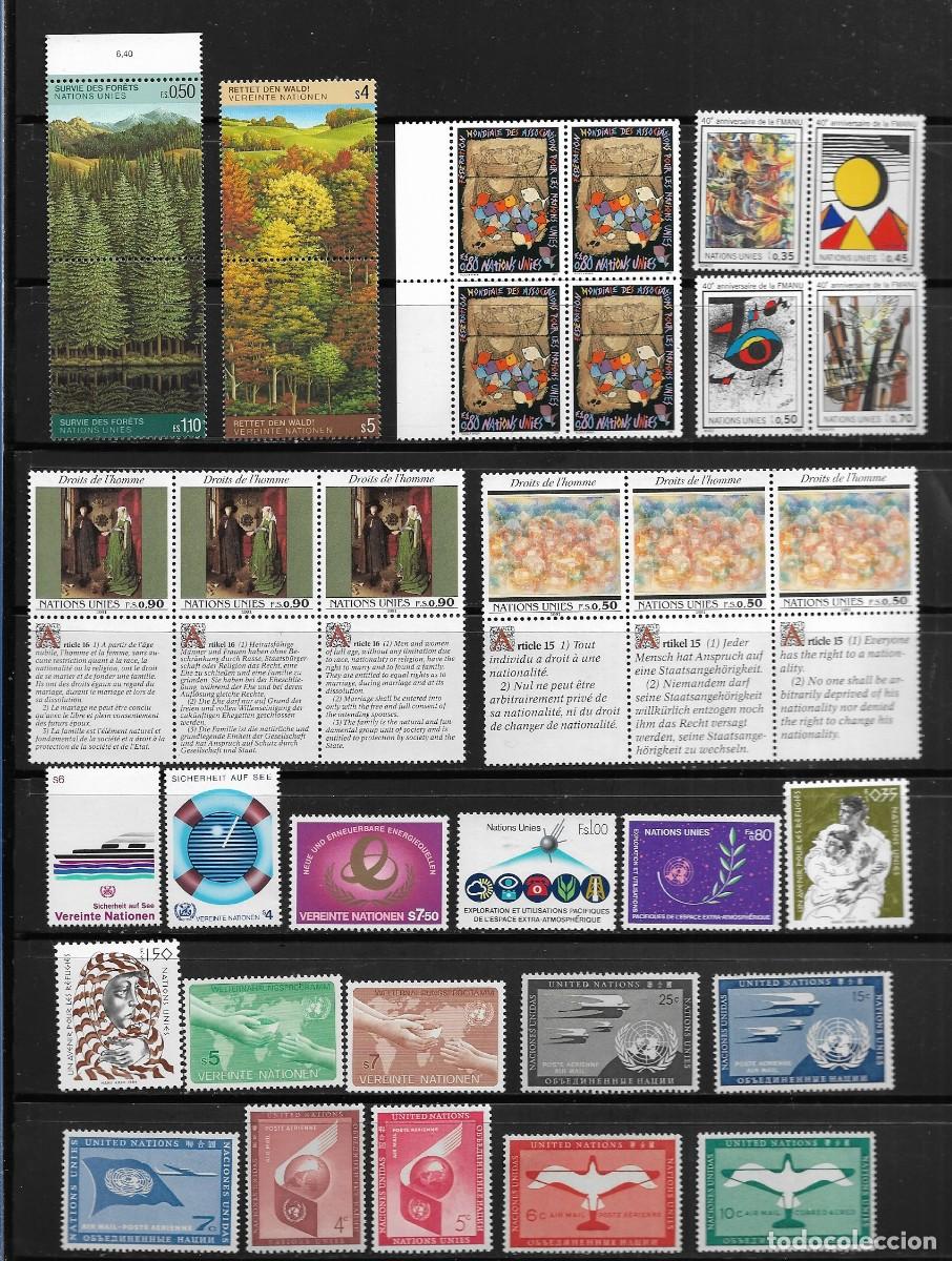 Sellos: NACIONES UNIDAS, LOTE DE SERIES - LAS DE LA FOTO. MNH.