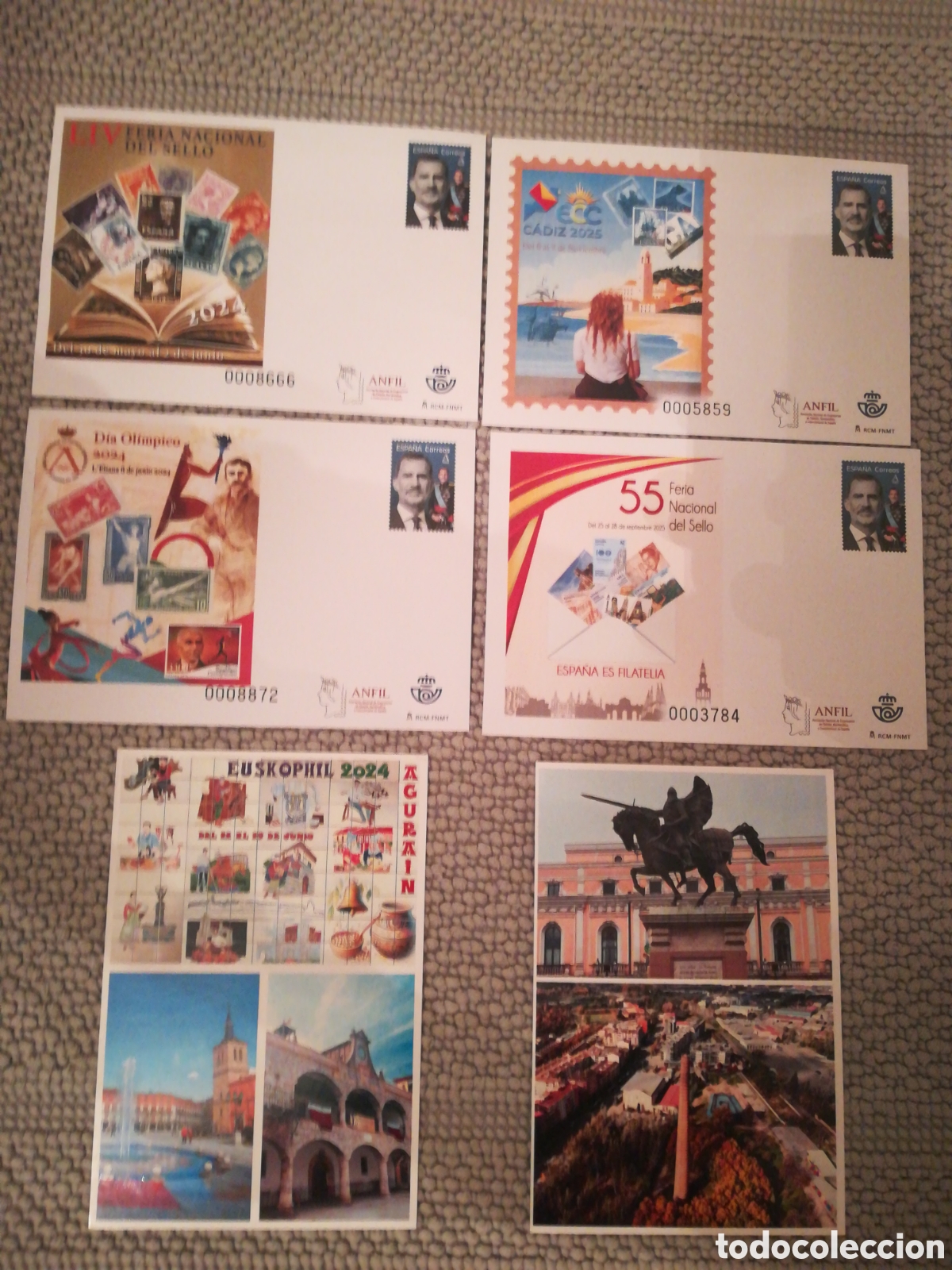 Selos: Conjunto de sobres y tarjetas entero postales 2024 y 2025