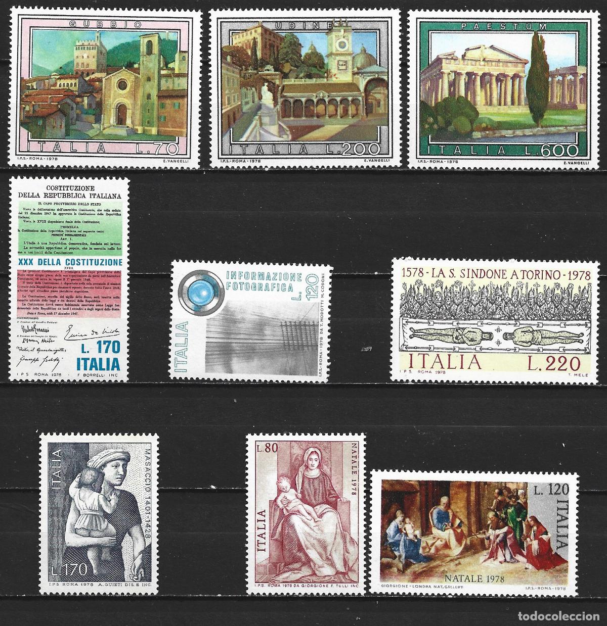 Sellos: ITALIA 1978 CONJUNTO DE SERIES NUEVAS ** VALOR CAT. 4,90 EUROS