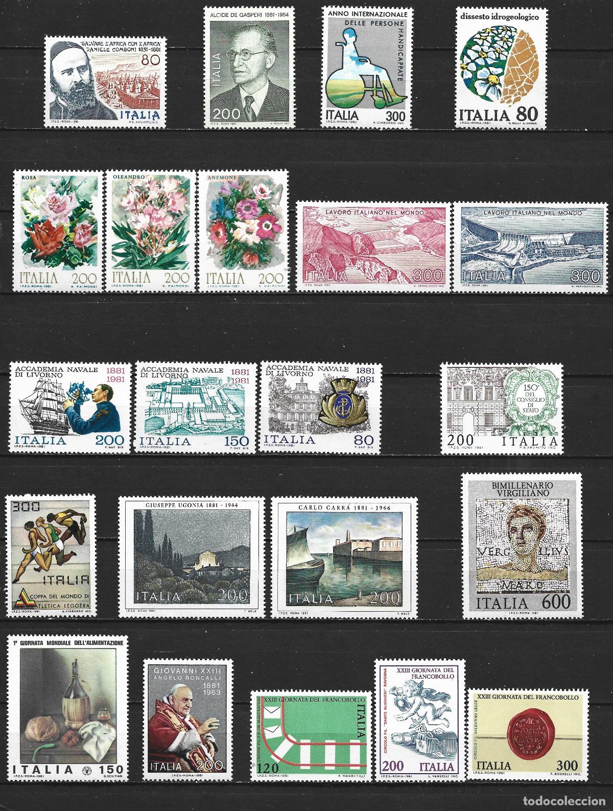 Sellos: ITALIA 1981 CONJUNTO DE SERIES NUEVAS ** VALOR CAT. 16,35 EUROS