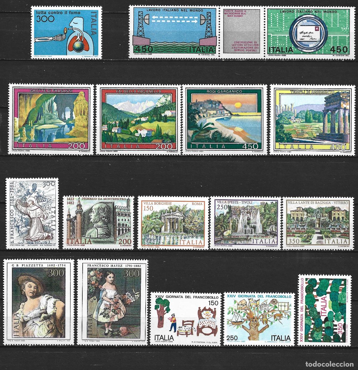 Sellos: ITALIA 1982 CONJUNTO DE SERIES NUEVAS ** VALOR CAT. 18,10 EUROS
