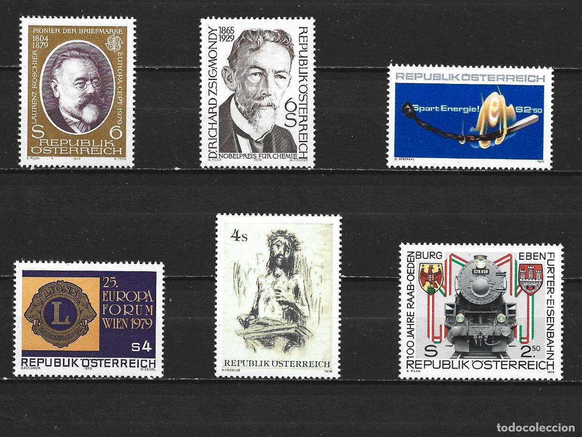 Sellos: AUSTRIA 1979 CONJUNTO DE SERIES NUEVAS ** SIN FIJASELLOS VALOR CAT. 8,55 EUROS