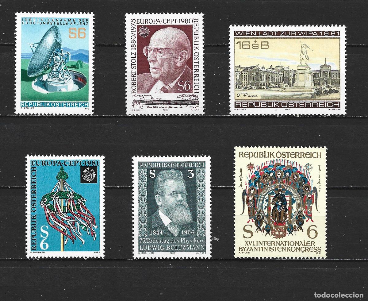 Sellos: AUSTRIA 1980-1981 CONJUNTO DE SERIES NUEVAS ** SIN FIJASELLOS VALOR CAT. 13,70 EUROS