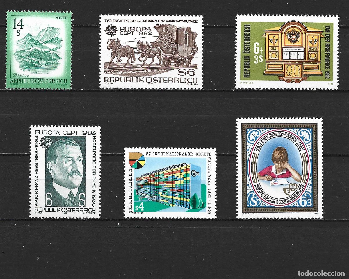 Sellos: AUSTRIA 1982-1983 CONJUNTO DE SERIES NUEVAS ** SIN FIJASELLOS VALOR CAT. 14,70 EUROS