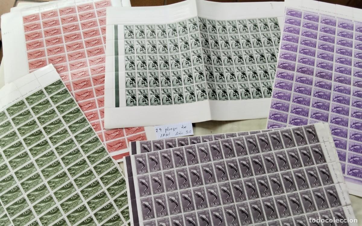 Sellos: IFNI , LOTE DE 29 PLIEGOS COMPLETOS , VER COMPOSICION Y FOTOS