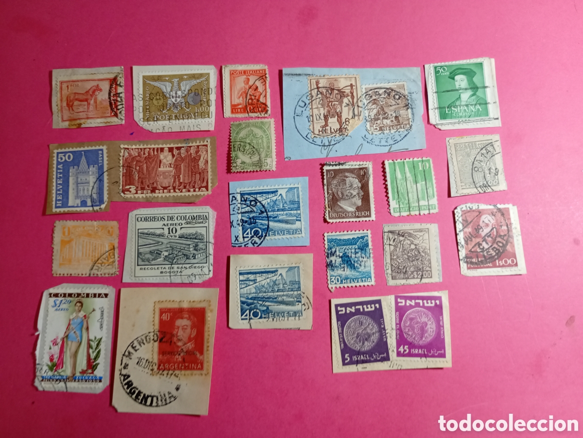 Sellos: ANTIGUO LOTE 60 SELLOS PA&Iacute;SES VARIOS CON PEQUE&Ntilde;A SORPRESA ...MUY BUEN PRECIO VER FOTO - REA10