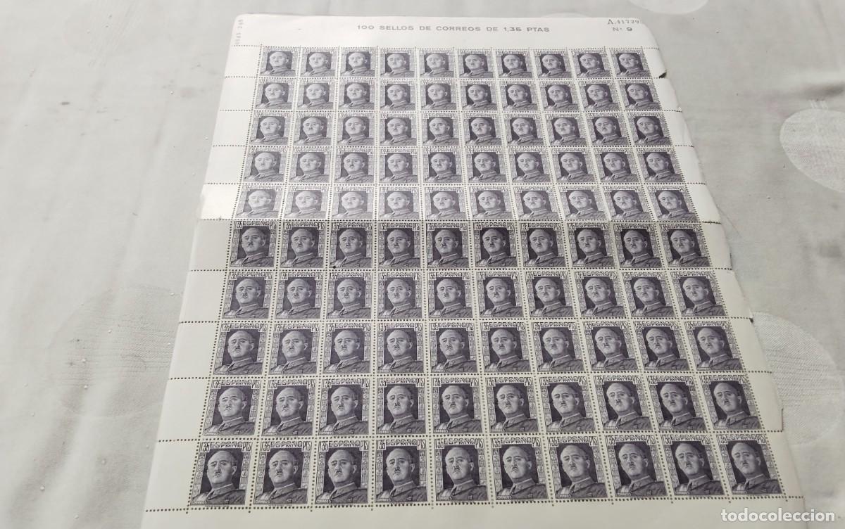 Sellos: PLIEGO DE SELLOS DE FRANCO DE 1,35 PTS EDIFIL 1001 , COMPLETO , A&Ntilde;O 1946