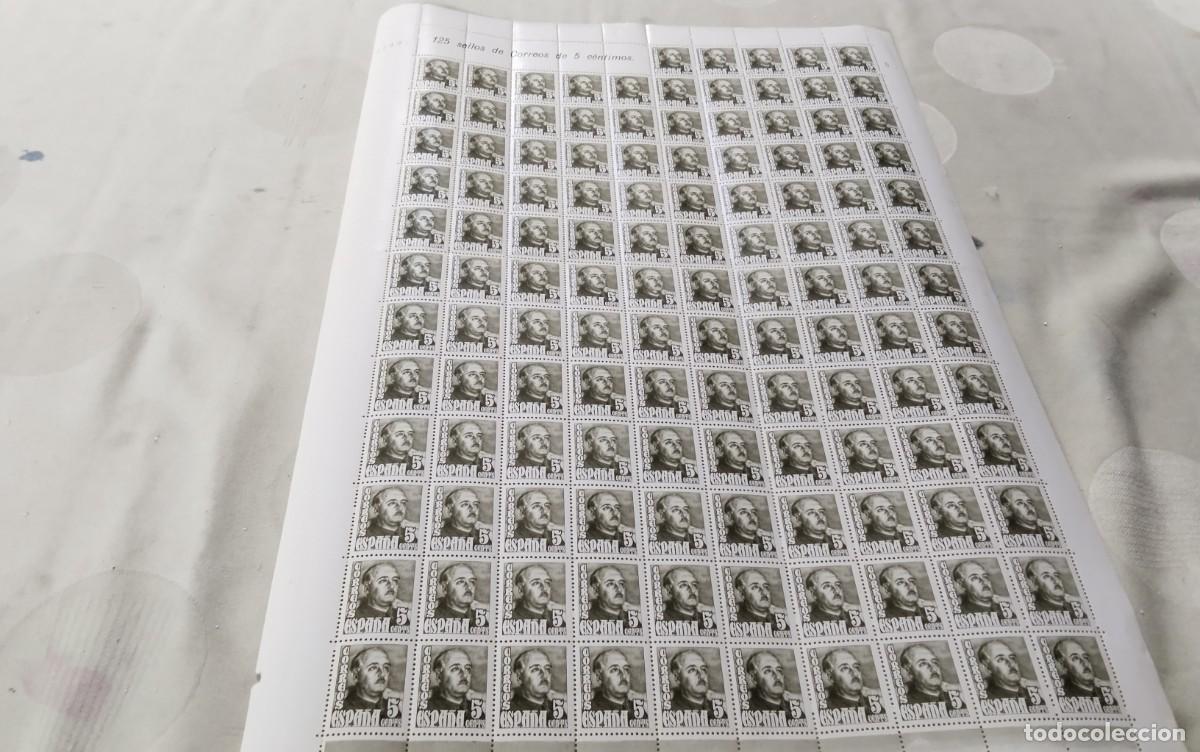 Sellos: PLIEGO DE SELLOS DE FRANCO DE 5 CTS EDIFIL 1020 , COMPLETO , A&Ntilde;O 1948