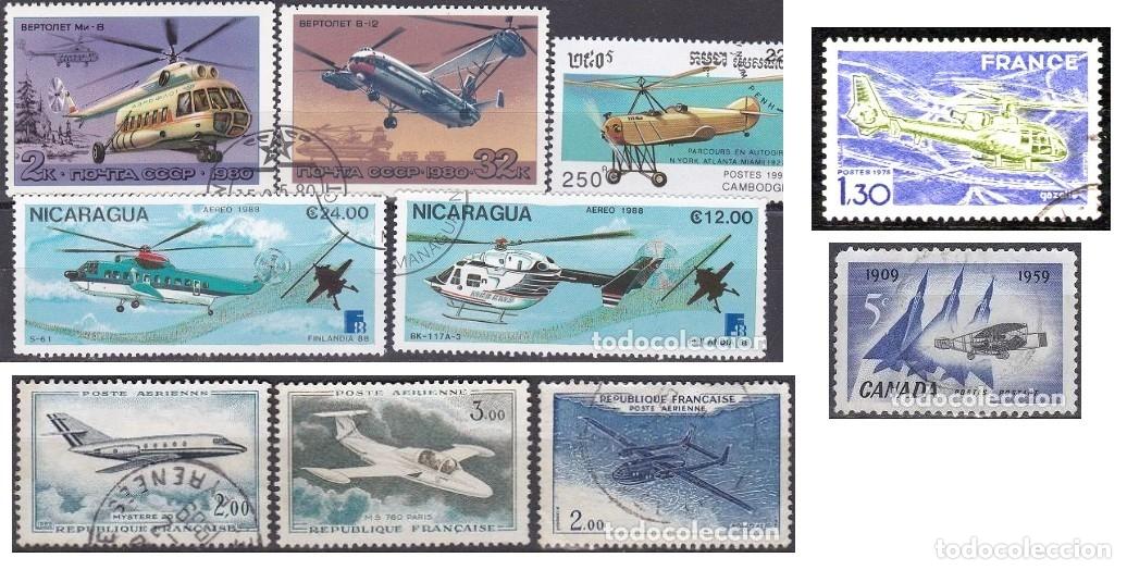 Sellos: LOTE 10 SELLOS DE AVIACION / AERONAUTICA