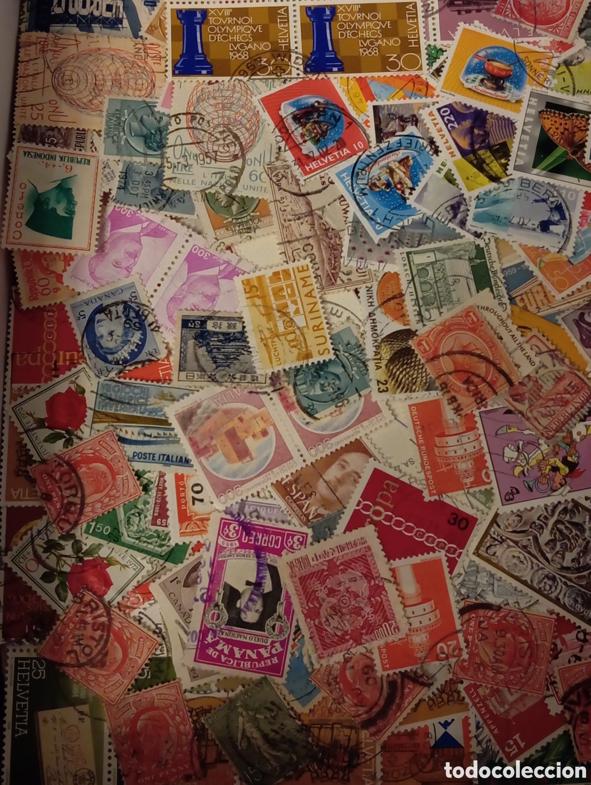 Sellos: Lote Mixto sellos sin papel y con papel lo que se ve en las fotos