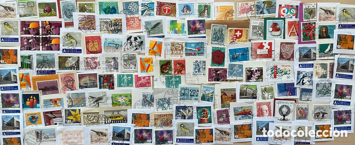 Sellos: Suiza 75 gramos de sellos con papel Kiloware