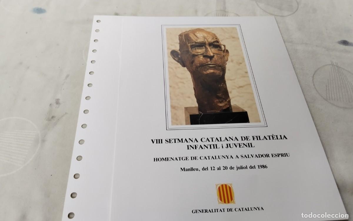 Sellos: MANLLEU , DOCUMENTO FILATELICO N&ordm; 9 EMITIDO POR LA GENERALITAT DE CATALU&Ntilde;A , VER COMPOSICION