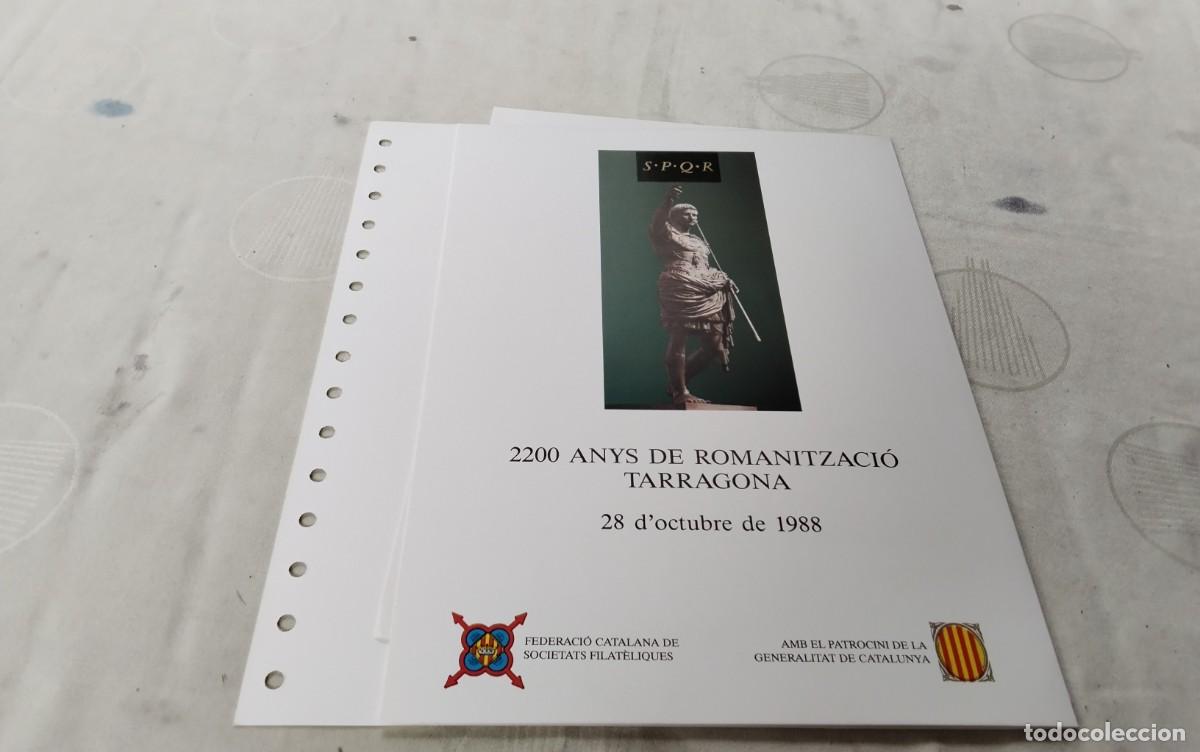Sellos: TARRAGONA , DOCUMENTO FILATELICO N&ordm; 18 EMITIDO POR LA GENERALITAT DE CATALU&Ntilde;A , VER COMPOSICION