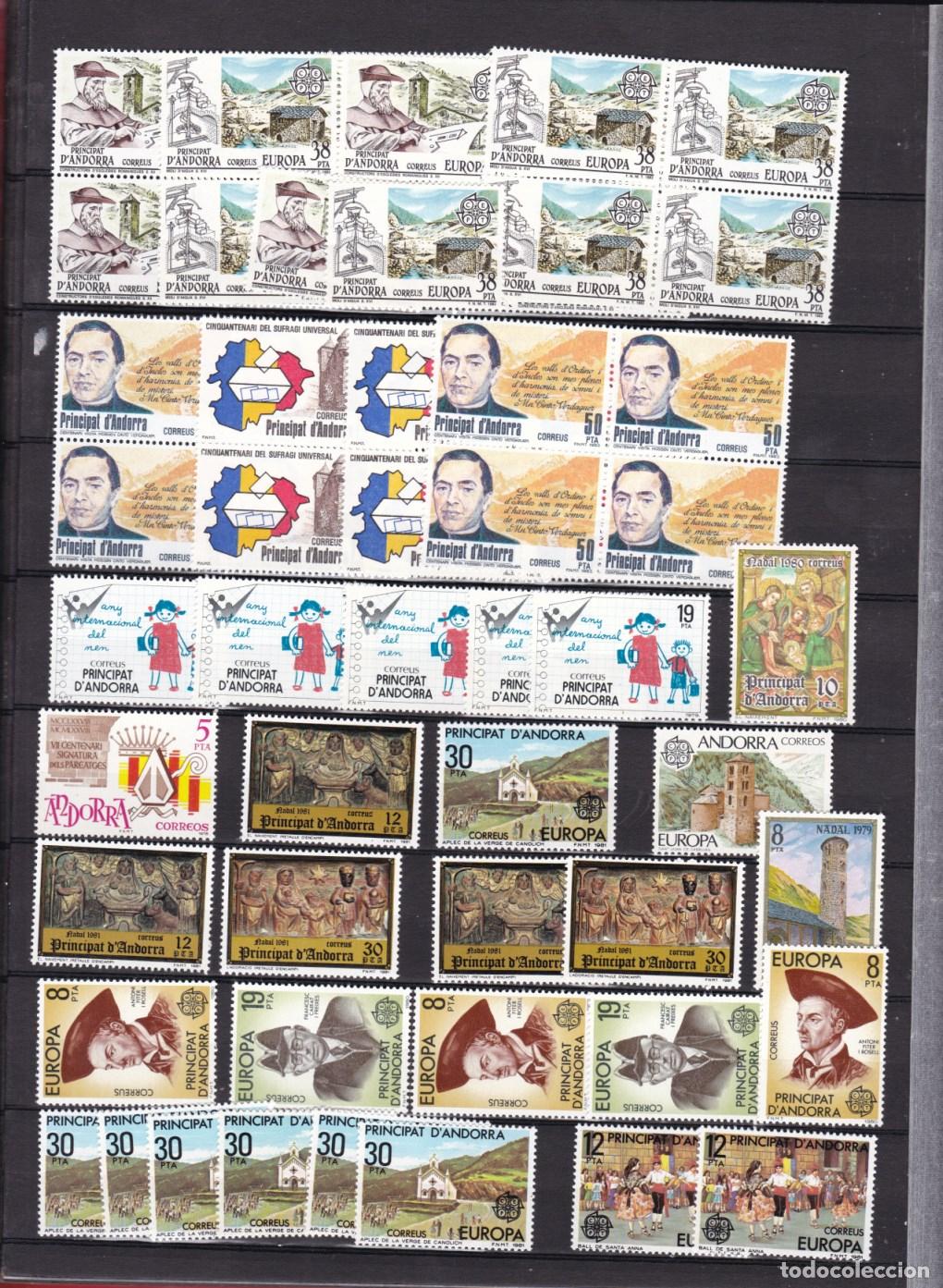 Sellos: CLR- LOTE sellos ANDORRA ** Sin Fijasellos LUJO . Ver 5 im&aacute;genes